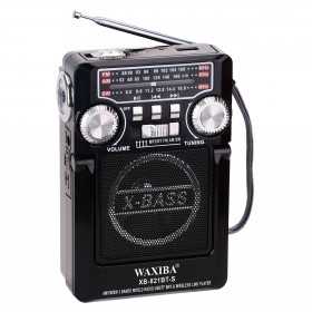 WAXIBA Radio Solaire Bluetooth sans fil XB-821BT-S