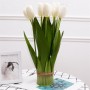 Tulipe artificielle intérieur pour la décoration de la maison - Blanc
