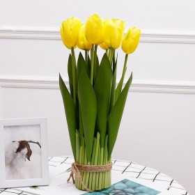 Tulipe artificielle intérieur pour la décoration de la maison - Jaune
