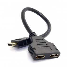 Câble HDMI Mâle vers Double HDMI Femelle